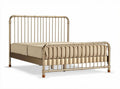 Metaal bed met beige matras 190 x 100 x 90cm geschikt voor slaapkamer